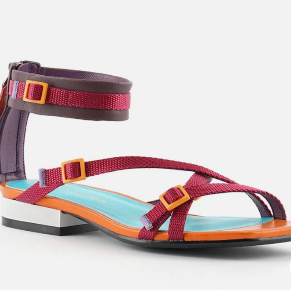 United Nude Pink and Orange Sandals Modern Minimalist Design